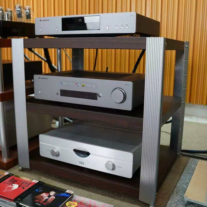 捷盛F3系列HIFI影音器材功放机架CD发烧音响木质铝合金功放机柜子