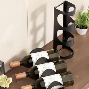 红酒架子置物架展示杯架家用摆件葡萄酒瓶托酒架简约收纳啤酒瓶架