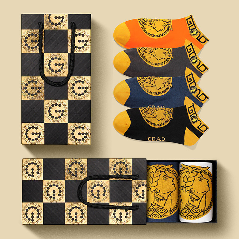 GDAD新款男士袜子纯棉吸汗防臭夏季男短袜透气抗菌运动商务礼盒装,女士内衣/男士内衣/家居服,短袜,淘宝优惠券,粉丝福利购,淘宝优惠卷