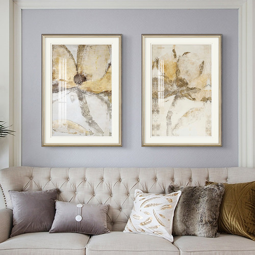 速壹实木画框客厅简美装饰画定制