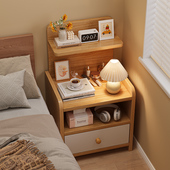 床头柜简约现代卧室家用床边储物柜小柜子出租房用简易置物架