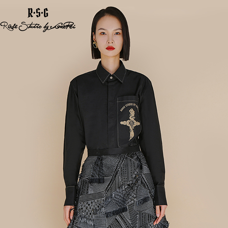 原创长袖纯棉典藏纪念衬衫刺绣