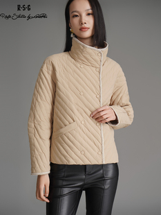 RSG郭培成衣品牌国风编织牙边新中式立领绗缝显瘦保暖羽绒短外套