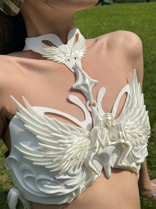 Extro Code|天使雕塑胸衣抹胸 搞发明的eo授权 原创设计感小众