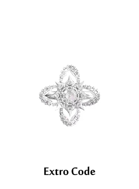 ExtroCode男女主石莫桑冰花戒指