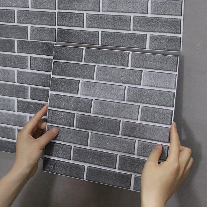 墙纸自粘3D立体墙贴防水防潮防霉加厚客厅背景墙砖纹卧室壁纸装饰