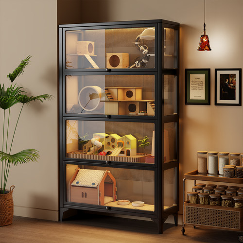 钢制仓鼠柜透明玻璃展示柜