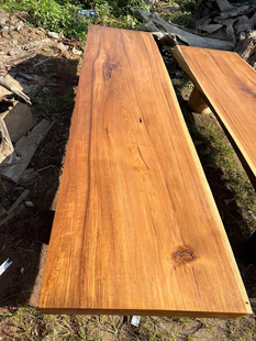 缅甸柚木瓦城料干泡台平板大板桌电视柜吧台茶桌茶几长193宽70厚7