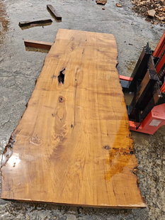 缅甸柚木瓦城料平板大板桌电视柜吧台茶桌茶几长220宽88厚7cm