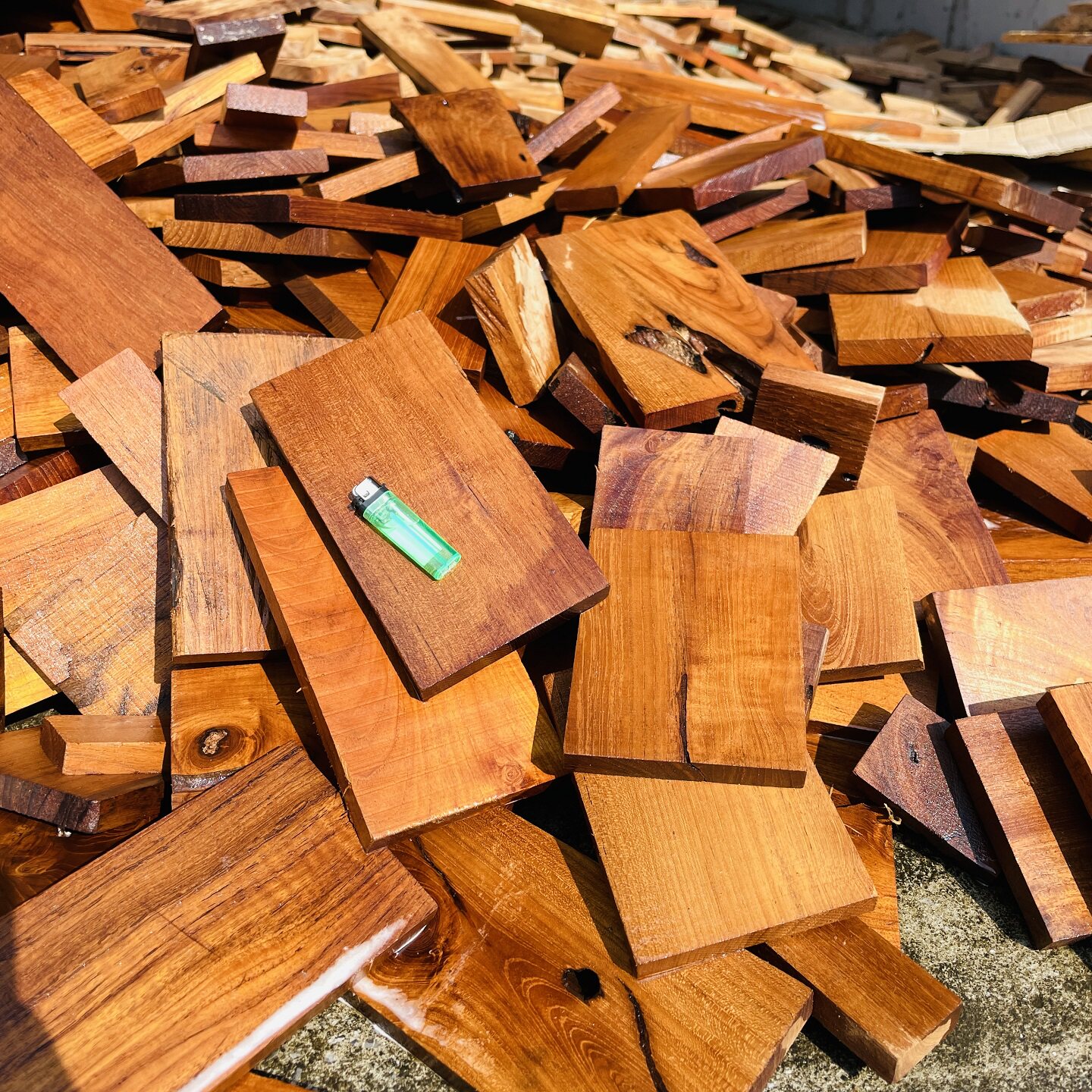 缅甸柚木5斤原木料木板佛珠平板料地板条DIY料手工雕刻牌子毛胚板