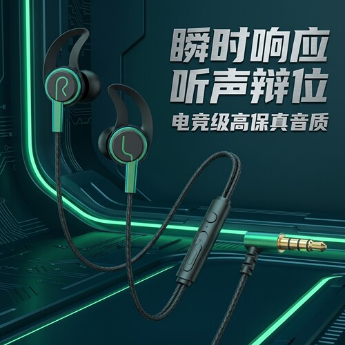 TYPE-C入耳式游戏听歌高音质全民K歌主播带麦唱歌有线耳机有线