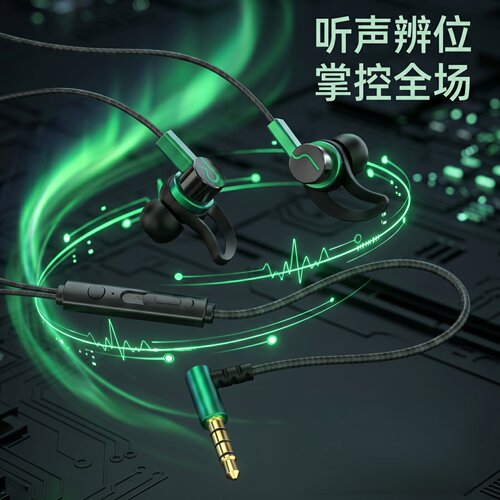 TYPE-C入耳式游戏听歌高音质全民K歌主播带麦唱歌有线耳机有线