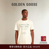Goose 男装 新款 Golden 棉质做旧字母短袖 圆领T恤GGDB