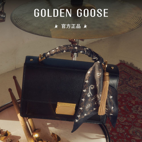 Venezia黑色皮革手袋GoldenGoose