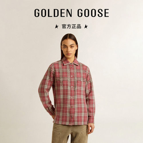 Golden Goose女装JOURNEY复古格纹长袖衬衫外套GGDB