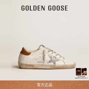 Star新款 Golden Goose女鞋 Super 銀色亮片星星毛毛臟臟鞋
