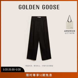 黑色裤 24春夏新款 Golden 女式 百搭直筒休闲裤 Goose 子时尚