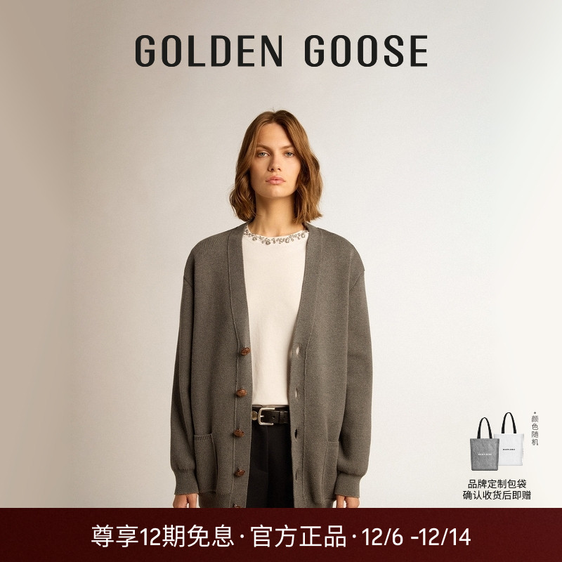 GoldenGoose棉质长袖针织开衫