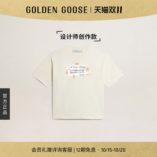 GoldenGoose字母圆领休闲T恤