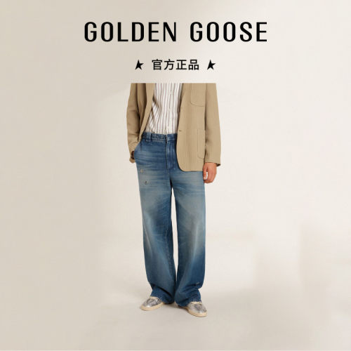 Golden Goose男士Journey系列做旧牛仔裤GGDB