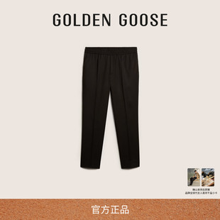 直筒修身 GOLDEN GOOSE男士 新款 GGDB 黑色休閑長(zhǎng)褲