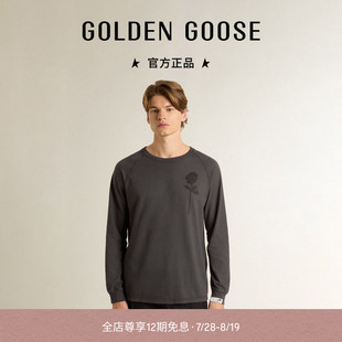 Golden Goose男士Journey系列黑色印花长袖卫衣GGDB