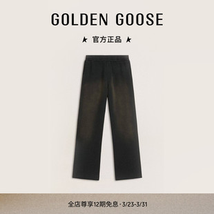 Golden GGDB Goose男女Journey中性做旧黑色休闲裤