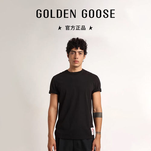 GoldenGoose男装黑色短袖T恤
