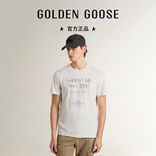 Golden Goose男Journey绿色印花图案棉质T恤GGDB