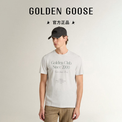 Golden Goose男Journey绿色印花图案棉质T恤GGDB