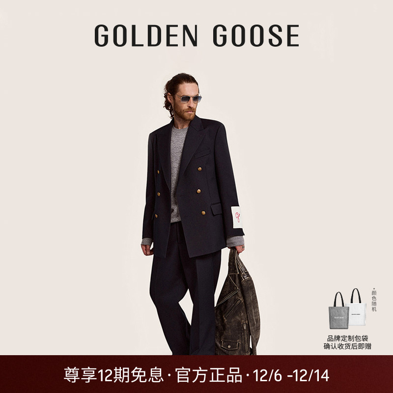 【明星同款】Golden Goose男GOLDEN双排扣西服GGDB