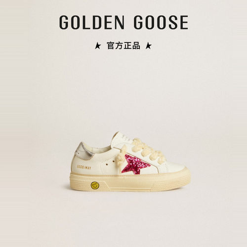 【童鞋】Golden Goose笑脸装饰亮闪红星脏脏鞋季新款GGDB