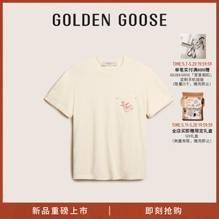 JOURNEY系列 Golden 男款 白色休闲百搭T恤 Goose 24年新款