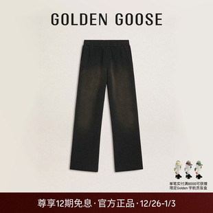 Goose男女Journey中性做旧黑色休闲裤 Golden GGDB 秋冬新款
