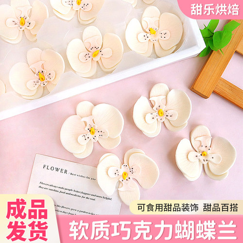 蛋糕装饰巧克力翻糖蝴蝶兰花朵