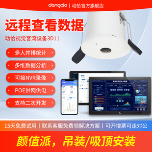动恰嵌入式客流统计摄像头场馆商场客流量计数器店铺人流量计数器