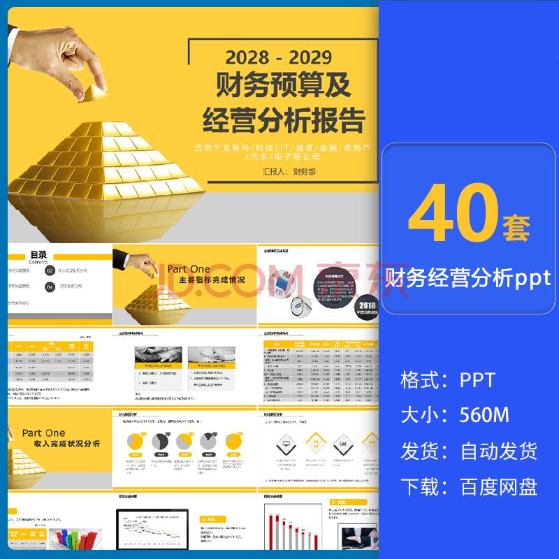 公司财务管理经营分析工作思路年度财务预算整理报告总结PPT模板
