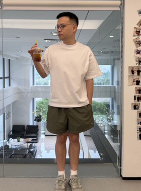 LLFA 25SS 300g纯白小领口短宽短袖tee