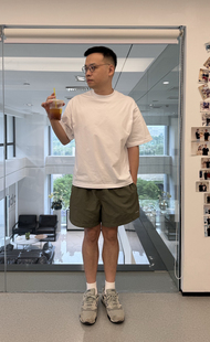 tee 300g纯白小领口短宽短袖 LLFA 25SS