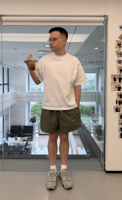 LLFA 25SS 300g纯白小领口短宽短袖tee