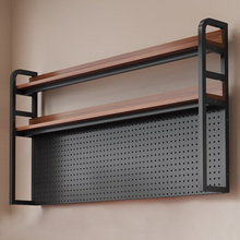 桌面实木书架置物架学习书桌上多层收纳架电脑桌上洞洞板整理架子