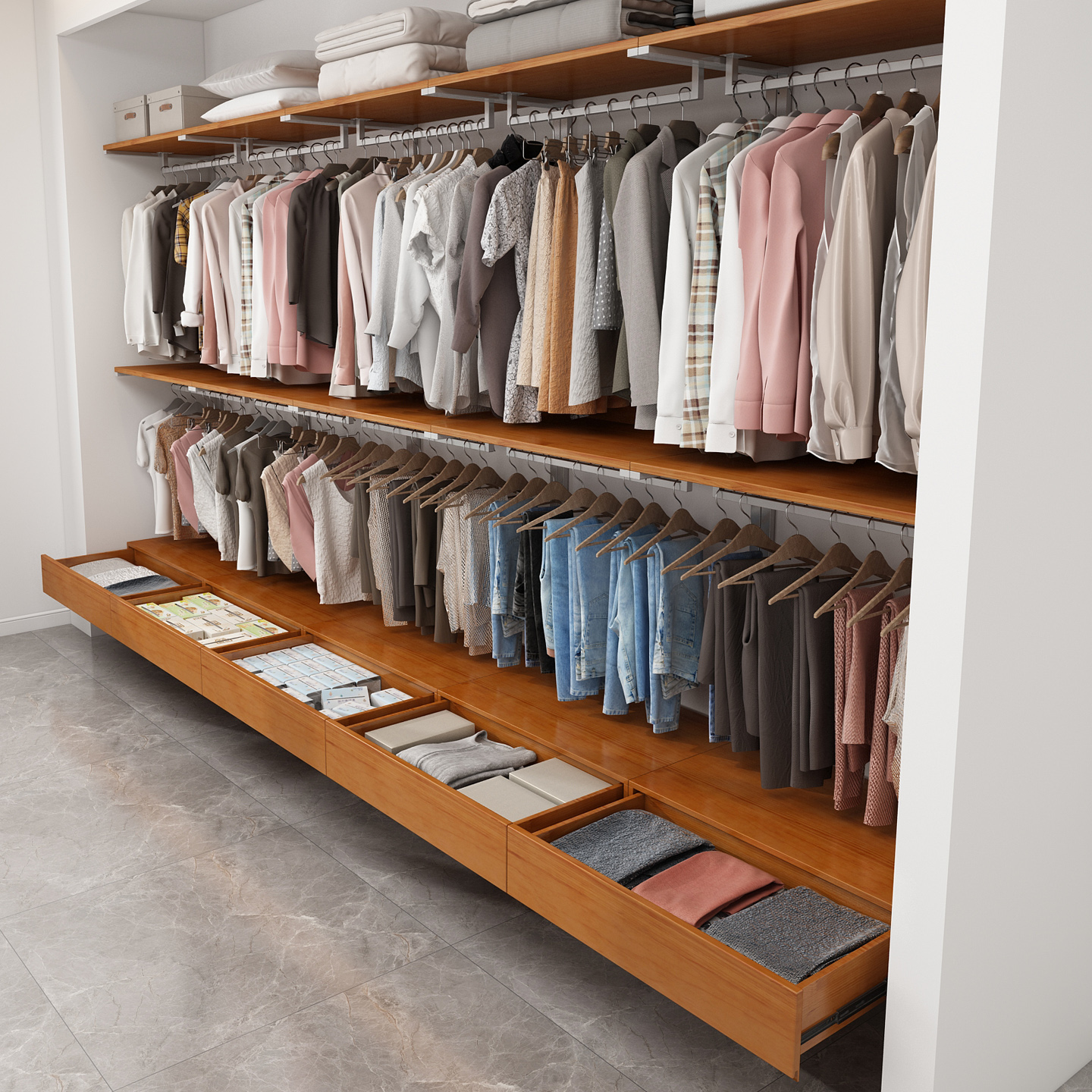 众卿简约现代实木衣柜