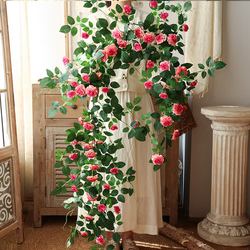 仿真玫瑰花藤蔓网红打卡拍照花墙