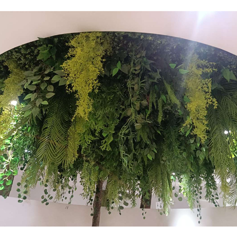彷真植物塑料挂藤波斯蕨草芒蕨壁挂尤加利藤条藤蔓绿植悬吊式天花