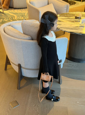 Millie Baby｜25春秋BP樱桃法式女童花边领绵羊毛针织袖连衣裙