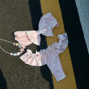 两穿款 绝 抹胸挂脖款 kt蝴蝶结比基尼 泳衣 「沙滩宝贝」自制款