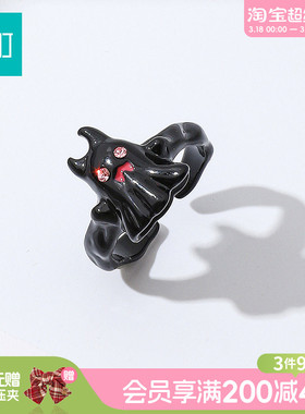 畹町黑色幽灵戒指