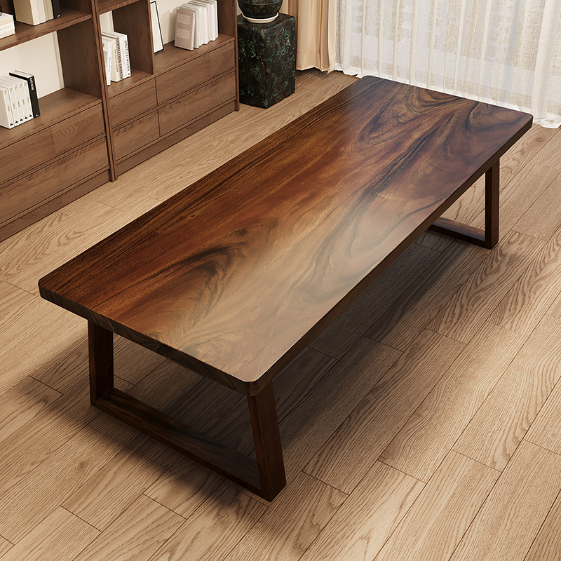 南美黑胡桃木实木大板书桌