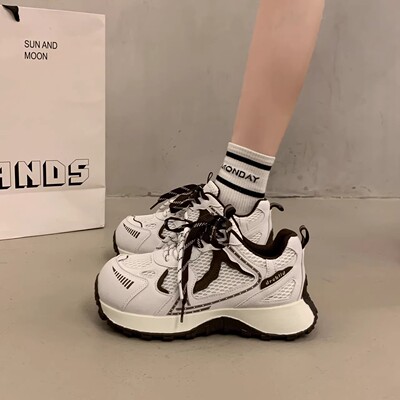 厚底老爹鞋女2026新款春季女鞋子网红百搭爆款休闲小白运动阿甘鞋