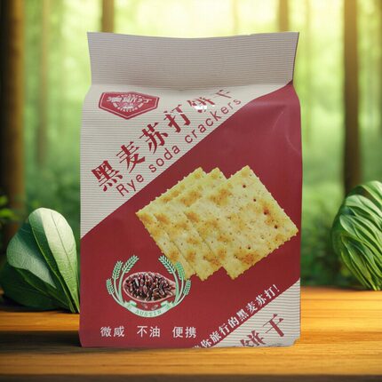 澳斯汀高纤奇亚籽苏打饼干黑麦苏打饼干发酵饼干饱腹微咸不油便携